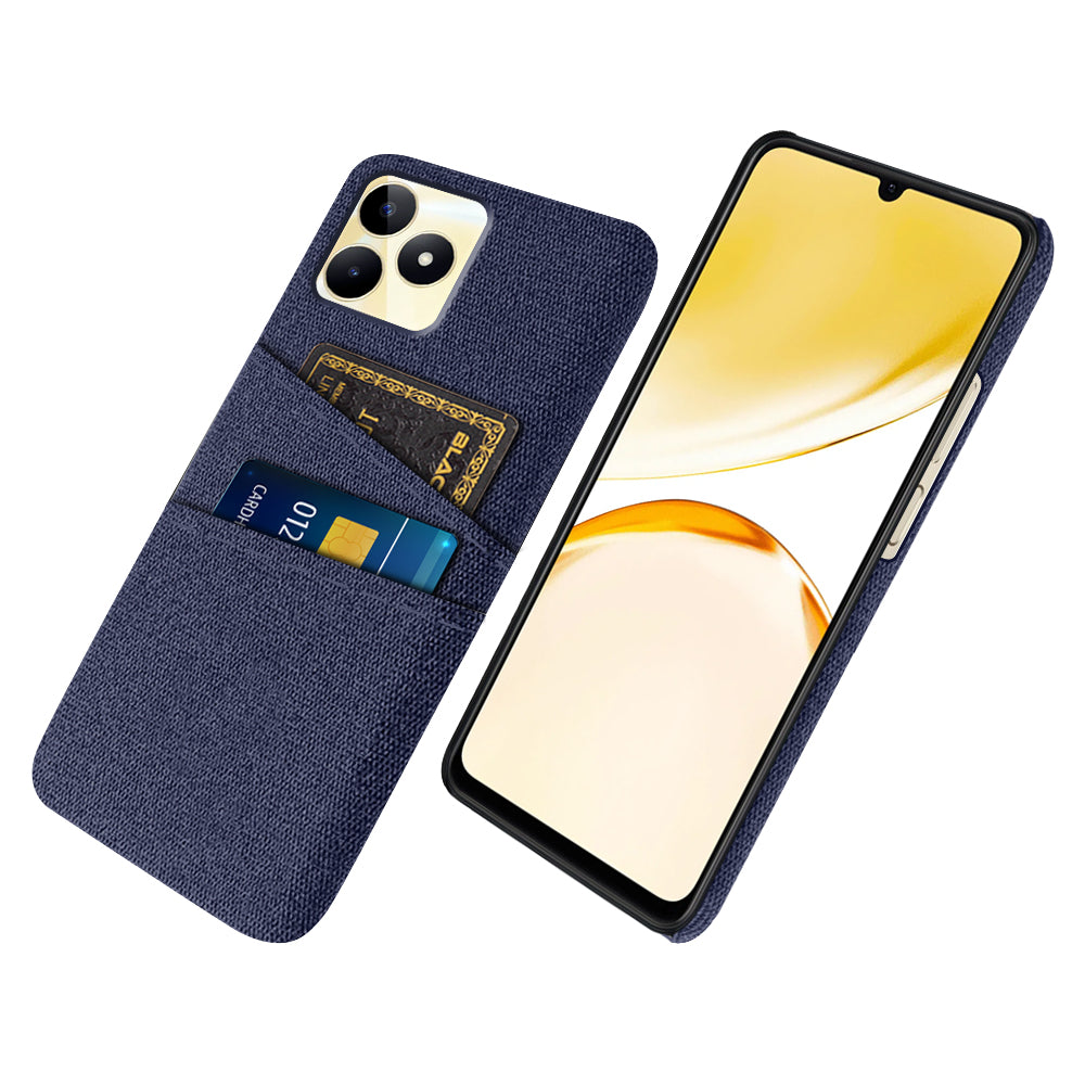 For Realme Narzo N53 4G Dual Card Holder Cell Phone Case Cloth Texture Hard PC Cover For Realme Narzo N53 4G Dual Card Holder Cell Phone Case Cloth Texture Hard PC Cover